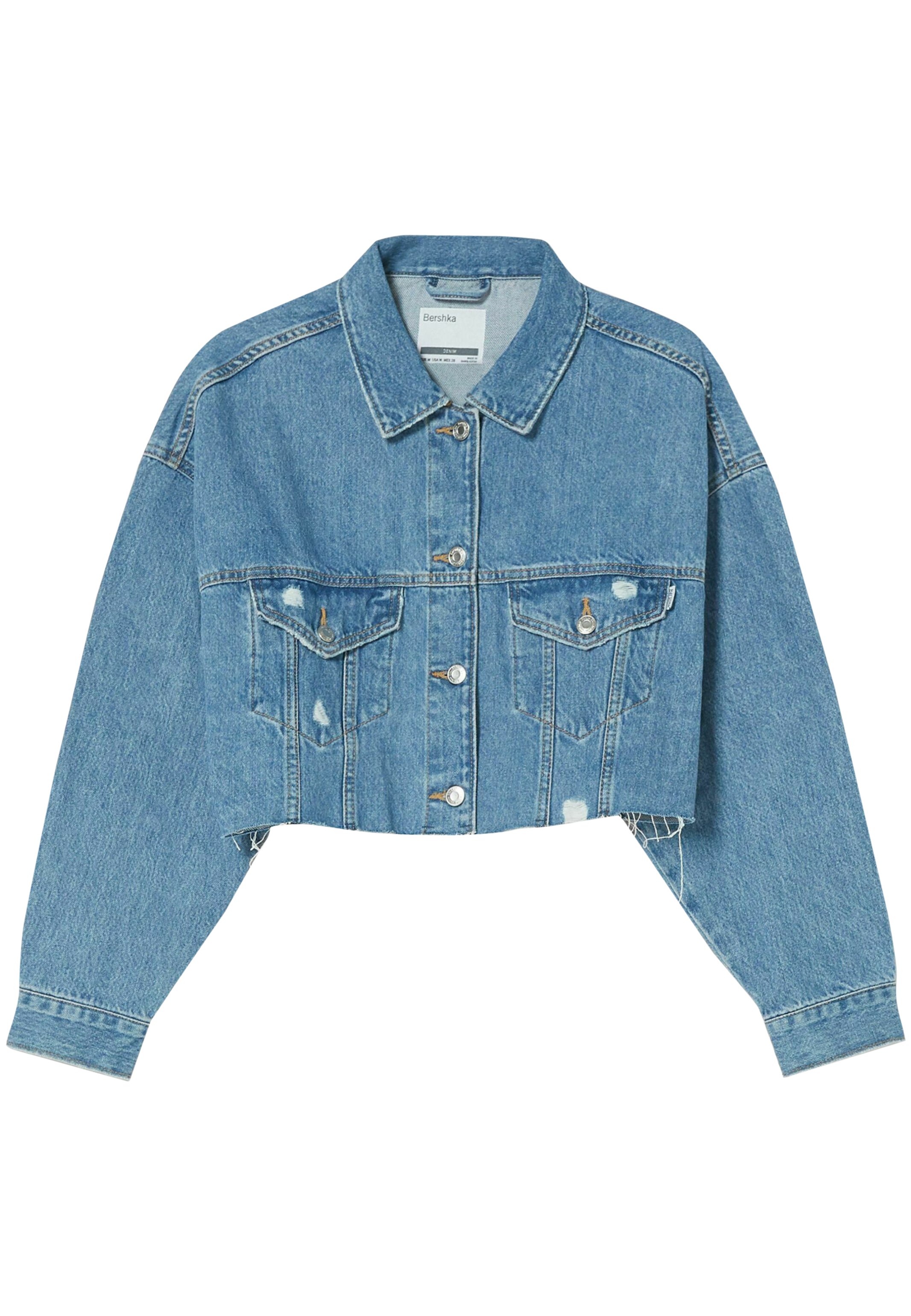 Bershka Giacca di jeans - blue denim/blu denim - Zalando.it