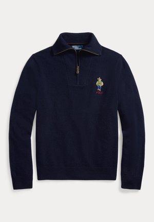 Polo Ralph Lauren POLO BEAR WOOL QUARTER ZIP SWEATER - Jumper - hunter navy