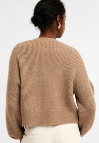 Kappahl MED PUFFÄRMAR - Cardigan - Beige mélange