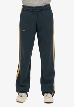 Superdry ESSENTIAL LOGO STRAIGHT JOGGERS - Tracksuit bottoms - eclipse navy winter gold