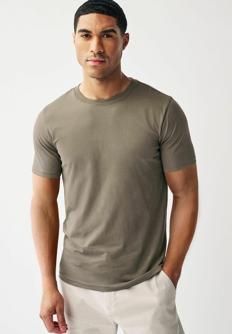 Next ESSENTIAL CREW NECK - Základné tričko - neutral brown