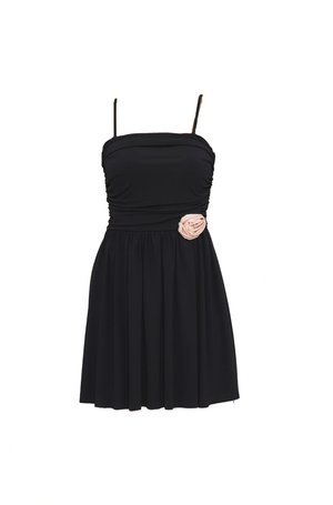 WAL G., MARLIE FLOWER PLEATED MINI - Robe de jour - black / pink