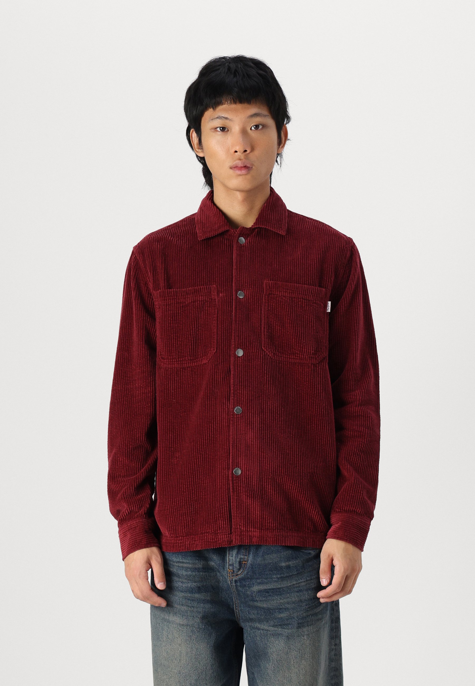 burgundy dress shirt with jeans Barry. Wang Burgundy Satin Mens Dress Shirts Long Sleeve Solid Formal Shirts, 2XL main image 0