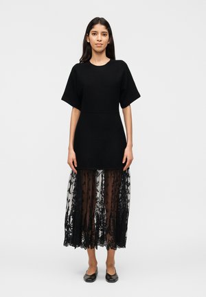 DIANE COMBO DRESS - Pulóverruha - black