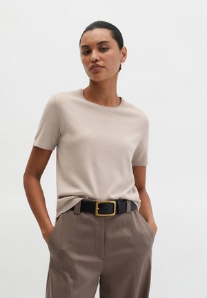 KURZARM REGULAR - T-shirt basic - linen beige