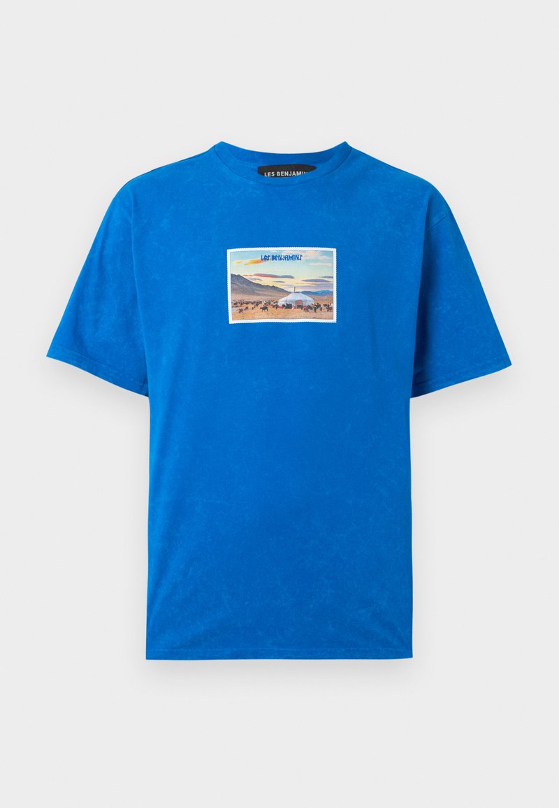 Les Benjamins T-shirt print koningsblauw