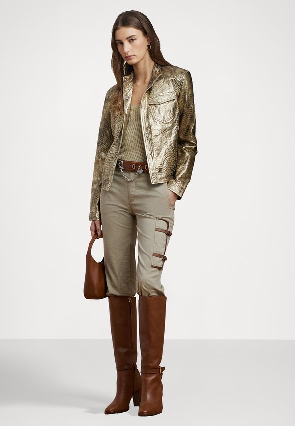 METALLIC RIB KNIT SWEATER TANK TOP - Top - mineral gold4