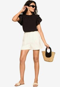 Friends Like These DOUBLE RUFFLE SHORT SLEEVE  - REGULAR FIT - Blúzka - black