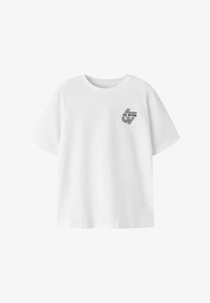 Name it, T-SHIRT REGULAR FIT - T-shirt print - bright white