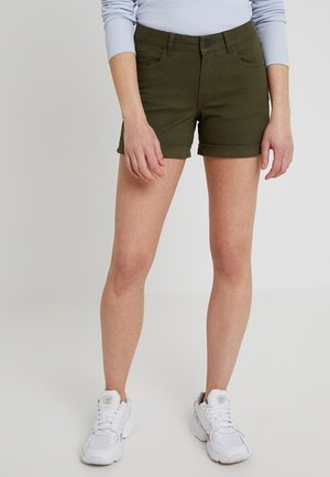 Denim shorts - olive