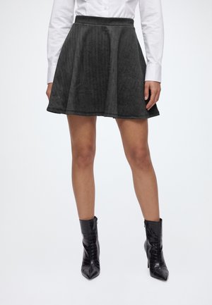 ONLY, ONLAZURA SKATER SKIRT - А-образна пола - dark grey melange