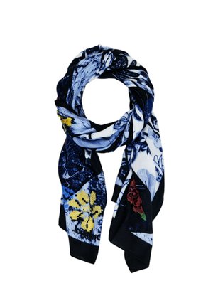 FOU FLOWERS RECTANGL  - Bufanda - blue