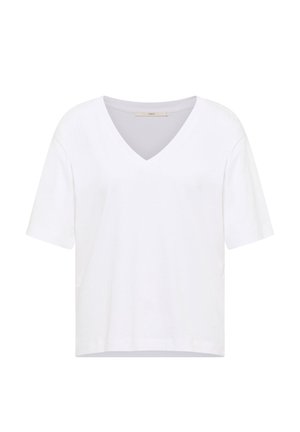 LANIUS, SHIRT MIT V-AUSSCHNITT (GOTS) - Basic T-shirt - white