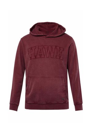 VINTAGE LOOK BADGES - Kapuzenpullover - wine red