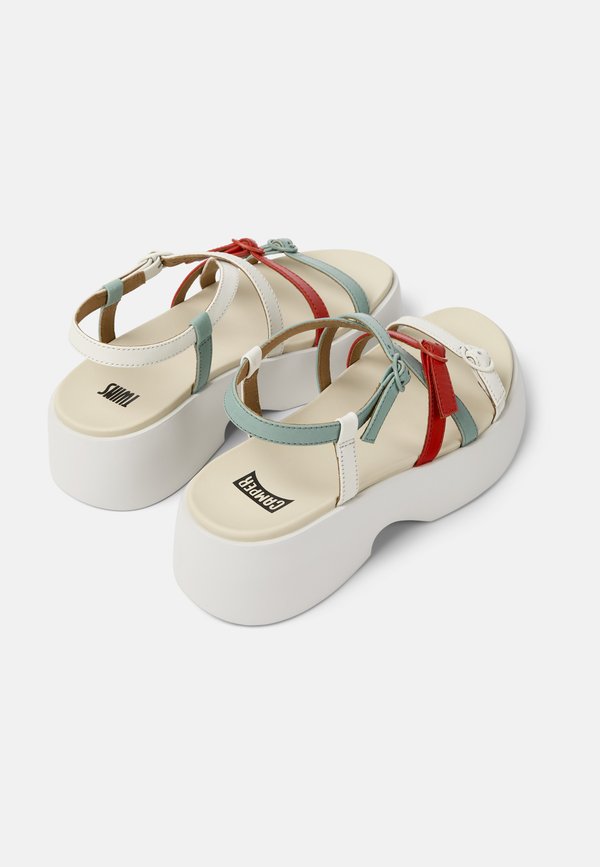 TASHA - Platform sandals - weiß grün3