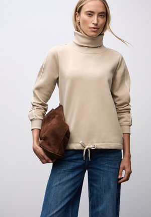 MIT STEHKRAGEN - Sweatshirt - beige