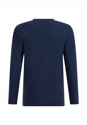 Pull Garçon M&S Col Haut Bleu Henley Manches Longues - Taille 9 Ans