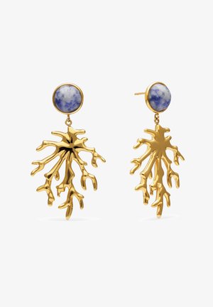 Singularu, CORAL STONE BLUE - Pendientes - gold-coloured