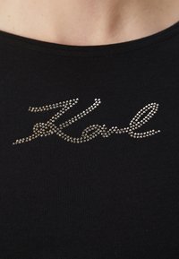 KARL LAGERFELD RHINESTONE FASHION  - Potiskana majica - black