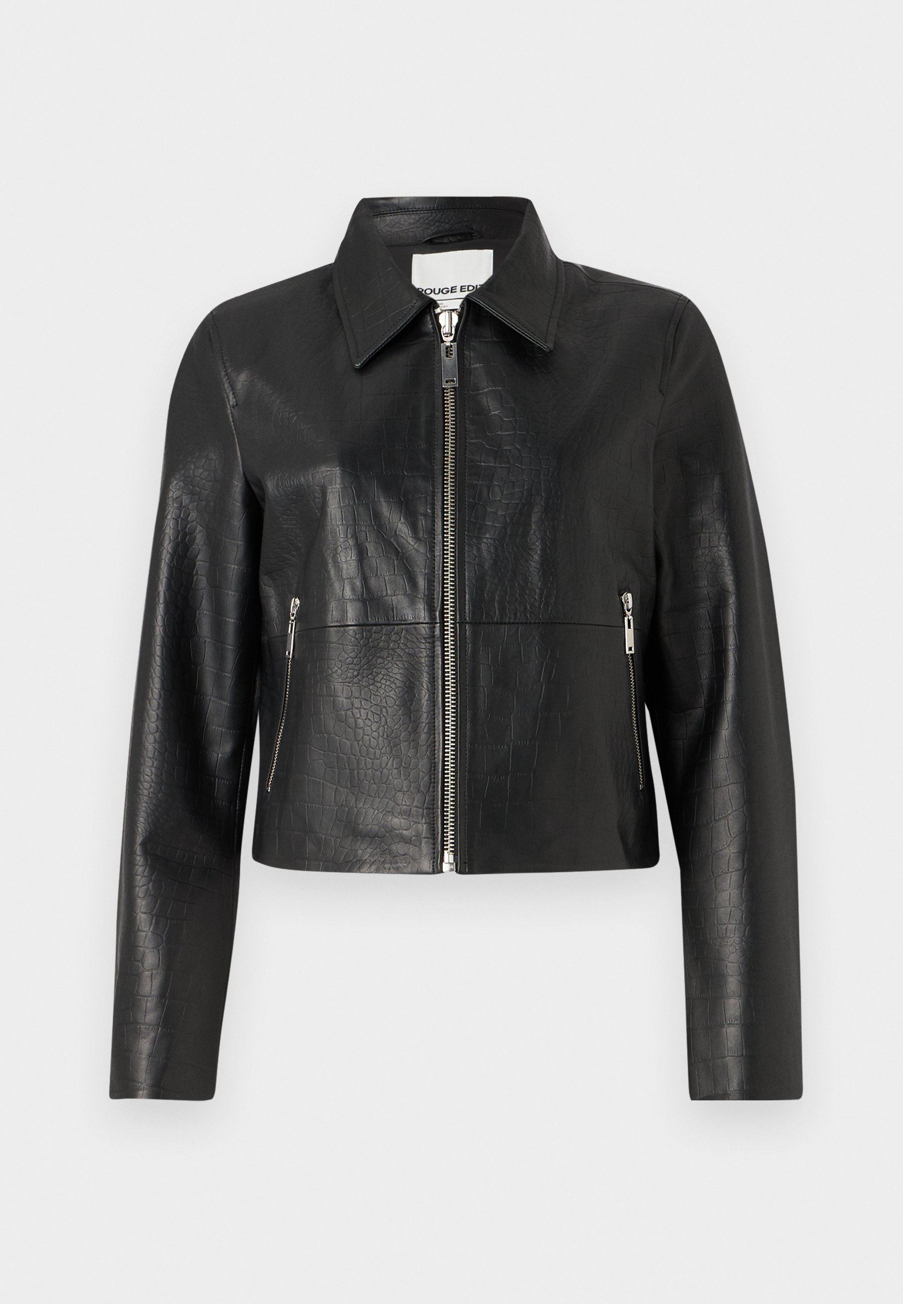 Rouge Edit GISELE SHORT JACKET - Lederjacke - meteorite