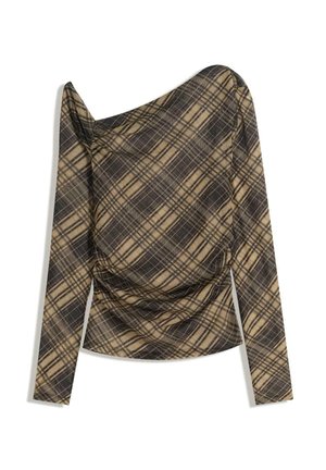 LONG-SLEEVE CHECK - Blúzka - black