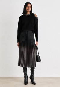 DKNY PULL ON PLEATED OMBRE SKIRT - Rakott szoknya - ash grey