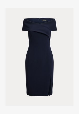 Lauren Ralph Lauren, FAILLE OFF-THE-SHOULDER COCKTAIL DRESS - Koktélruha / Partiruha - navy