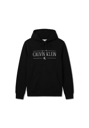 Calvin Klein Jeans, VARSITY SERIF  - Mikina s kapucňou - black