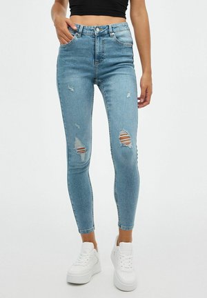 PUSH UP - Vaqueros pitillo - azul