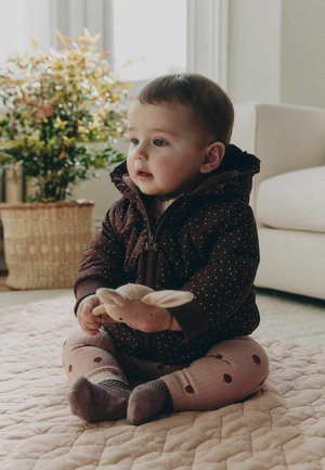 Next, HOODED PADDED BABY JACKET - Zimná bunda - brown spotted