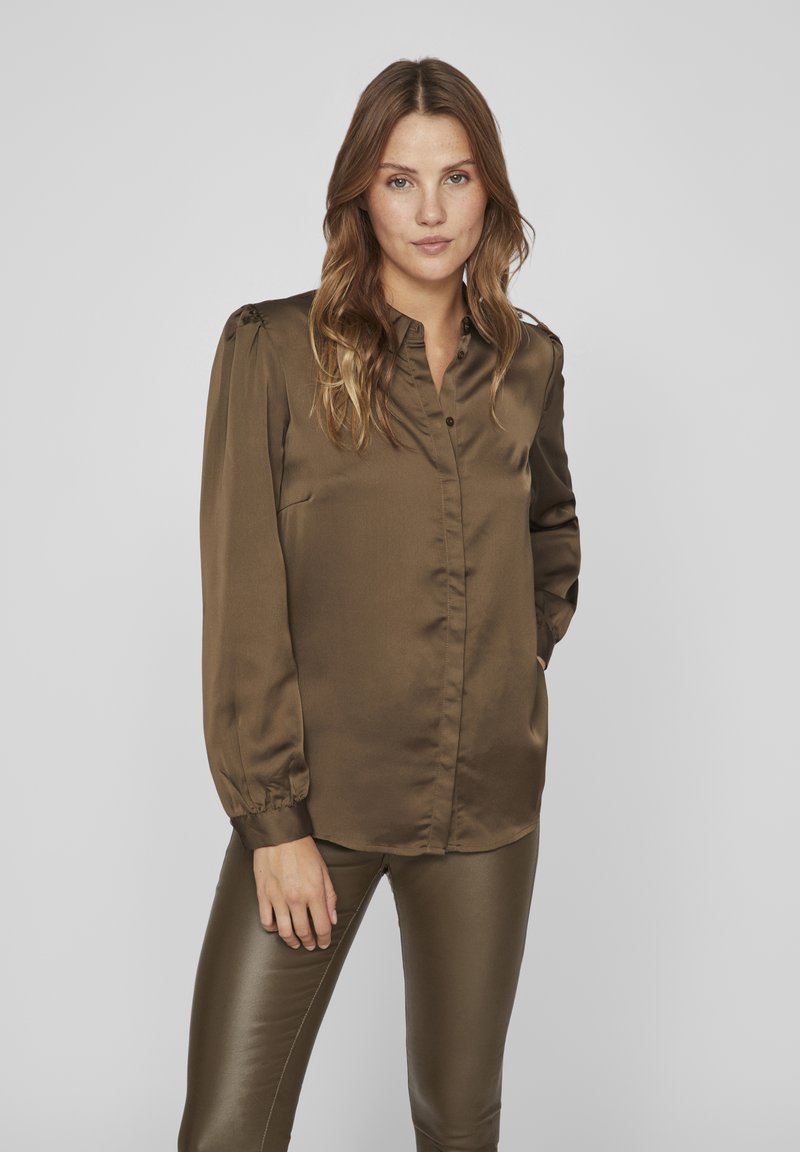 VILA - VIELLETTE LS NOOS - Button-down blouse - crocodile, Enlarge