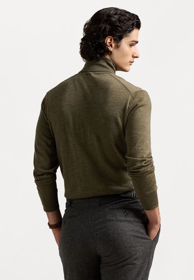 Polo Ralph Lauren WASHABLE WOOL ROLL NECK JUMPER - Svetrík - cargo olive heather