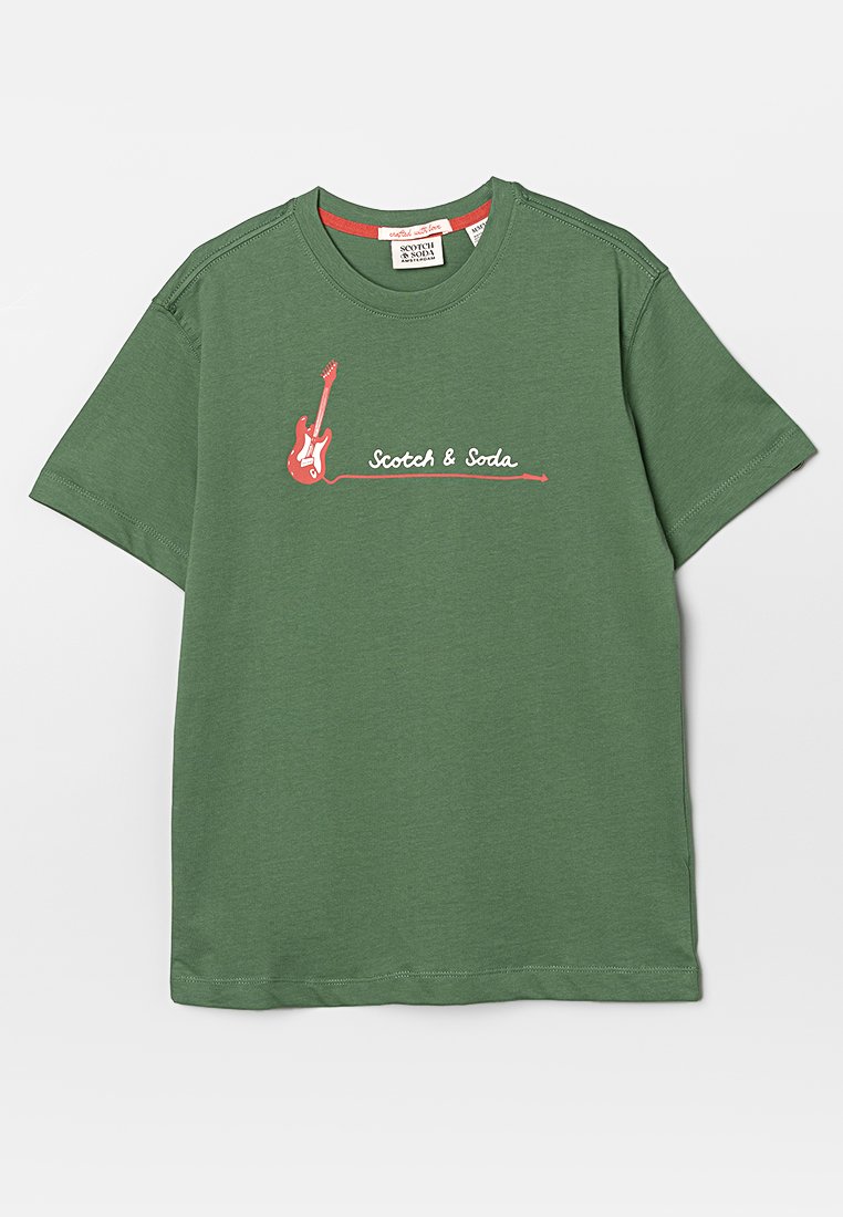 Scotch & Soda T-shirt print groen