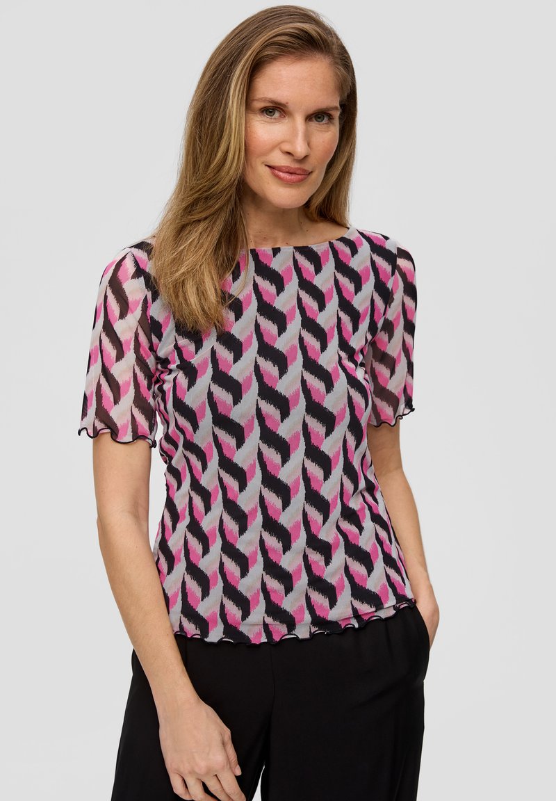 s.Oliver BLACK LABEL T-Shirt print - schwarz