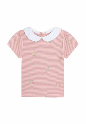 REGULAR FIT - PETER PAN COLLAR - Camiseta estampada - pink bunny floral embroidered