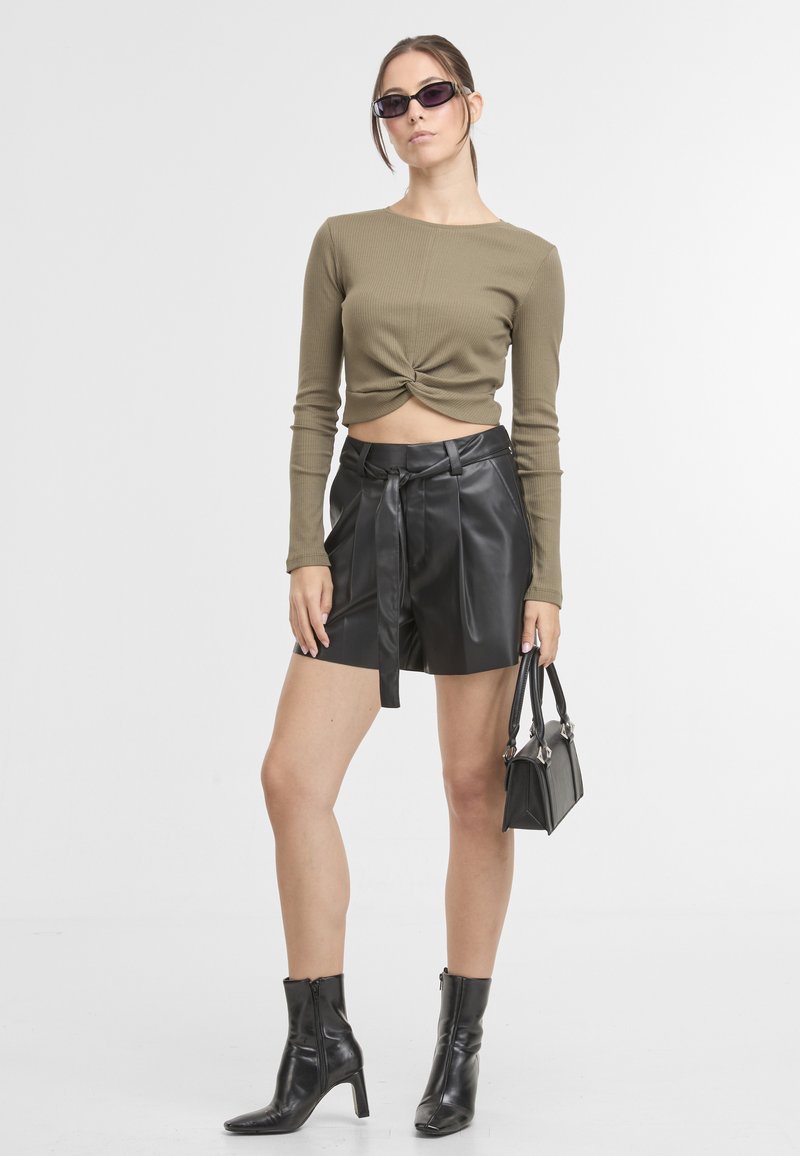 Noisy May Maglietta Donna A Maniche Lunghe Con Nodo Davanti - Modello Nmdrakey Twiggi L/S Top FWD Noos
