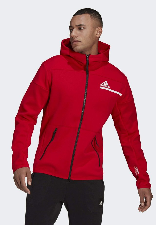 Z.N.E HOODIE PRIMEGREEN HOODED TRACK TOP - Sweatjacke - red