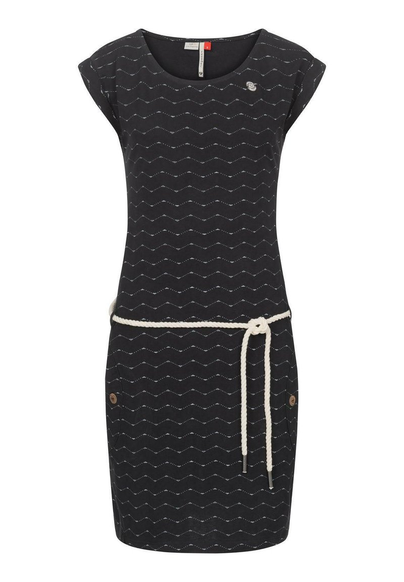 Ragwear TAG ZIG ZAG - Etuikleid - black