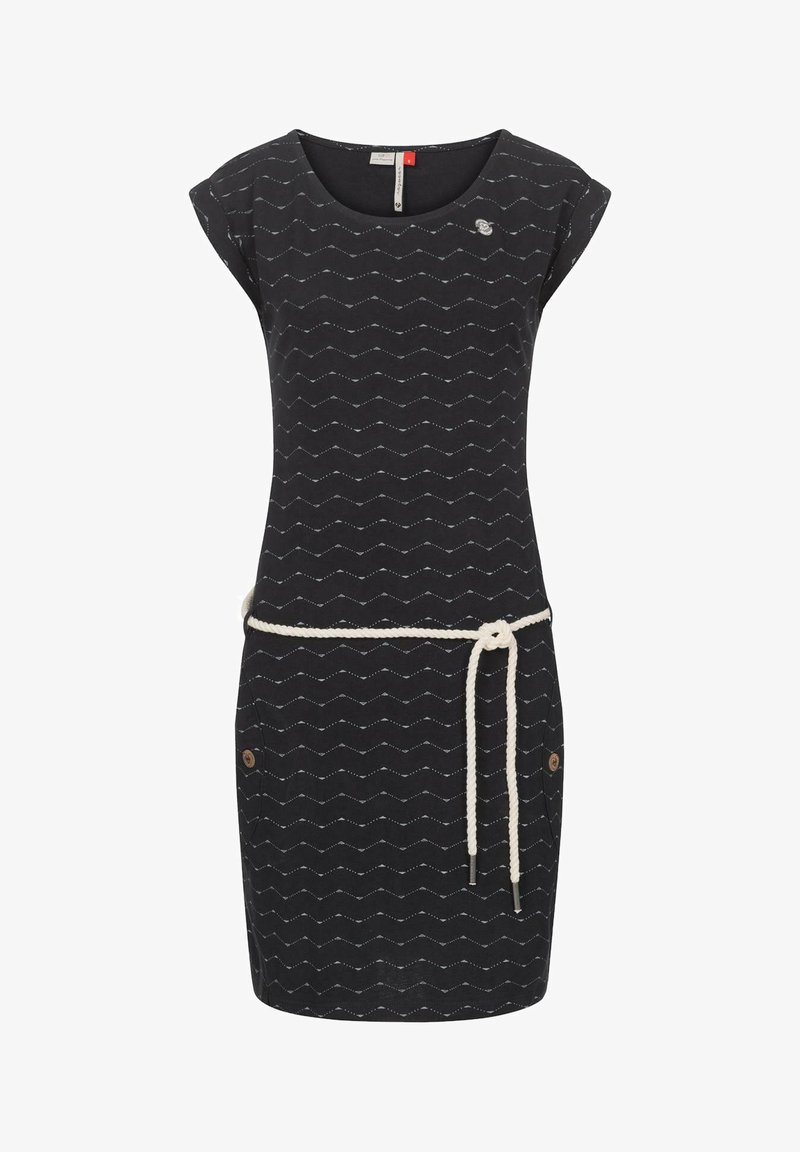 Ragwear TAG ZIG ZAG - Etuikleid - black