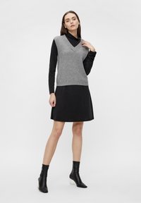 Object OBJMALENA  WAISTCOAT - Pullover - medium grey melange