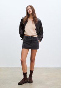 Stradivarius Minijupe - mottled light grey