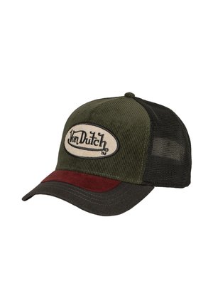 Von Dutch, CASQUETTE TRUCKER FILET PREMIUM AVEC PATCH ET VISIÈRE BIMATIÈRE SHIEL - Casquette - vert