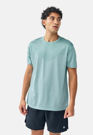 REGULAR FIT - ACTIVE JACQUARD - Tričko s potlačou - teal blue