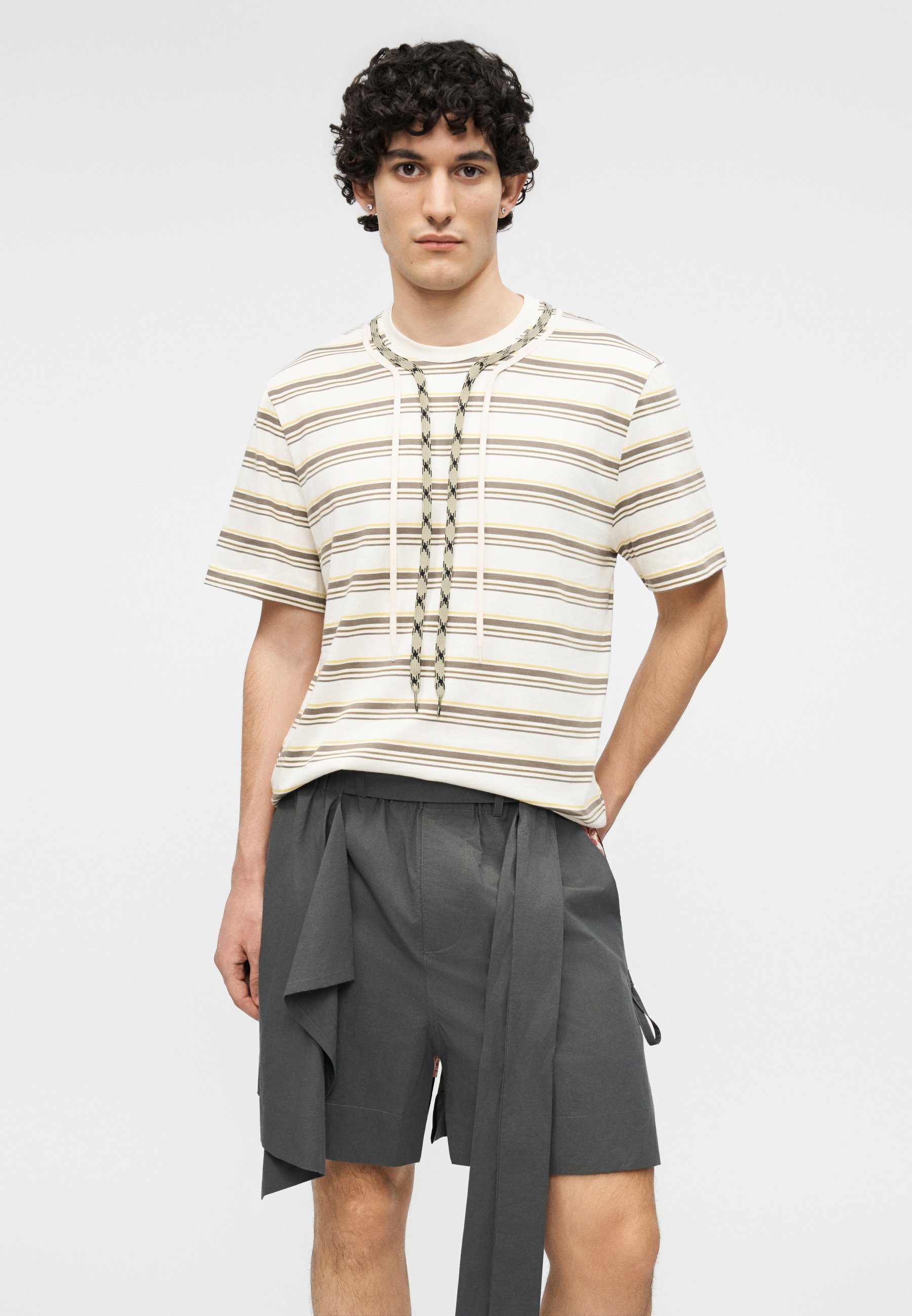CRAIG GREEN LAYERED - Shorts - grey/pink/grey - Zalando