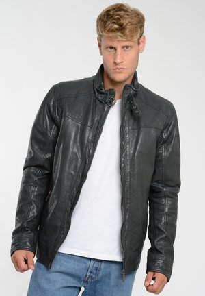 Veste en cuir - graphite grey