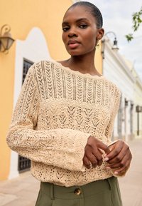 Love & Roses LONG SLEEVE REGULAR FIT - Džemperis - beige