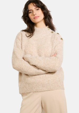 GOLD-BUTTON  - Strickpullover - light taupe