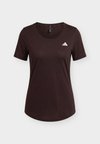 WORKOUT ESSENTIALS SCOOP NECK - T-shirt de sport - aurora coffee