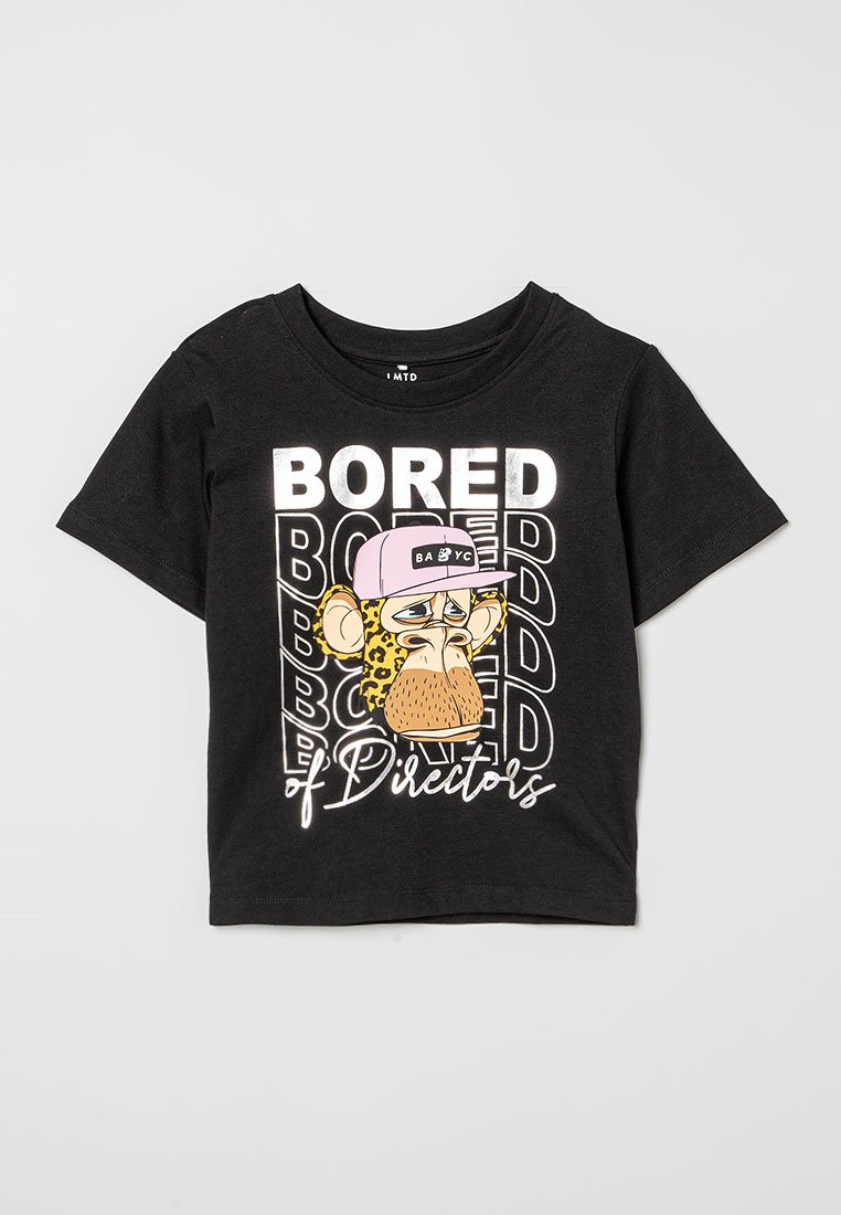 name it T-shirt print zwart