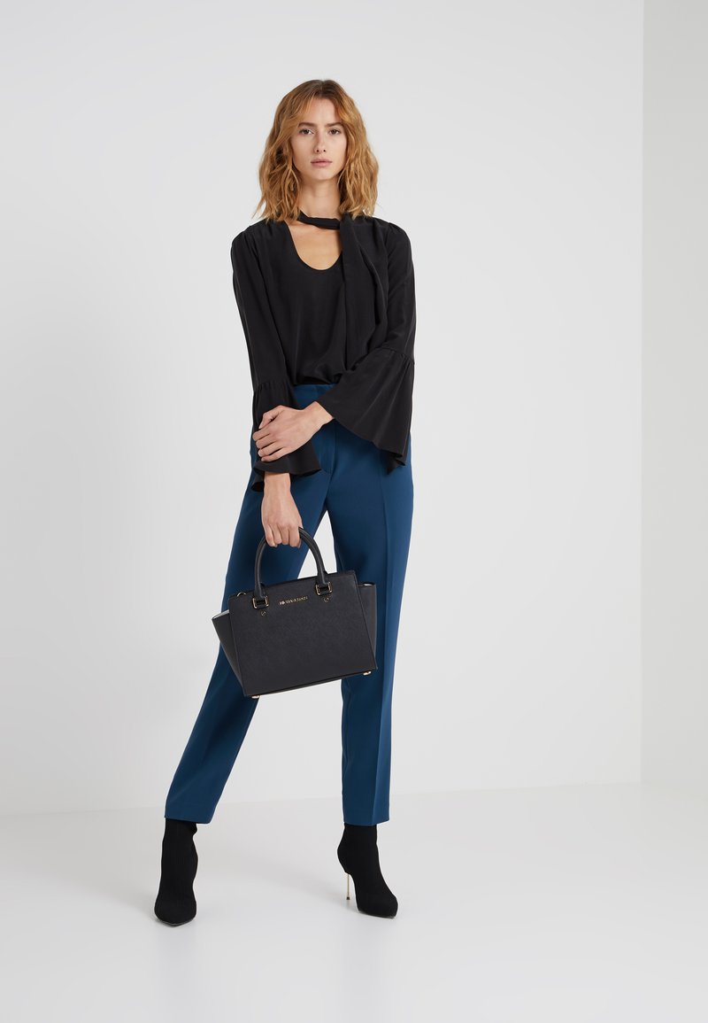 Selma Saffiano Leather Satchel Michael Kors Selma Satchel Black